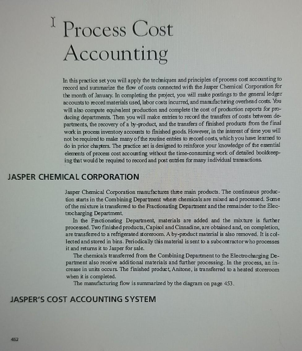  Process Cost Accounting. Mini practice set two. 1 Process Cost Accounting