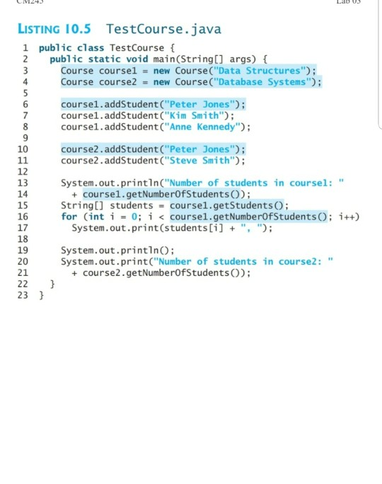 executions and class files online through lab 3. Place them all in