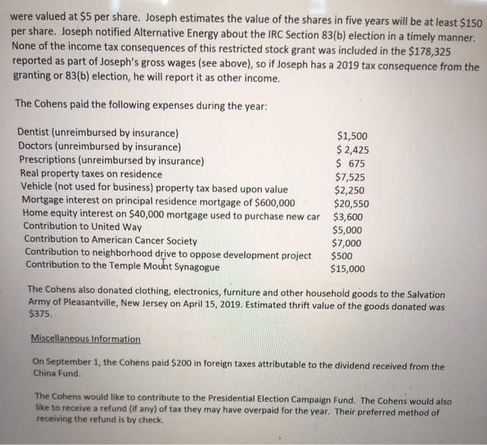 page of the Form 1040. If required information is missing, use reasonable