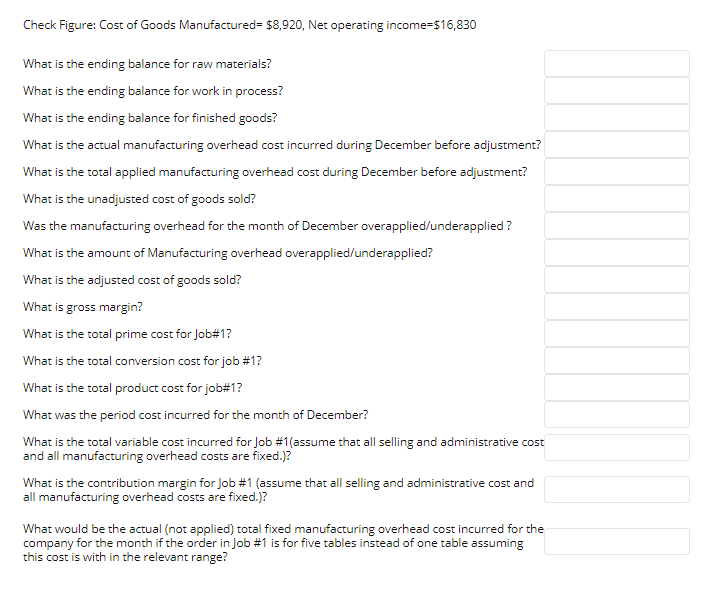 in process inventory and raw materials for 5-Dec will be $6400.... (Table