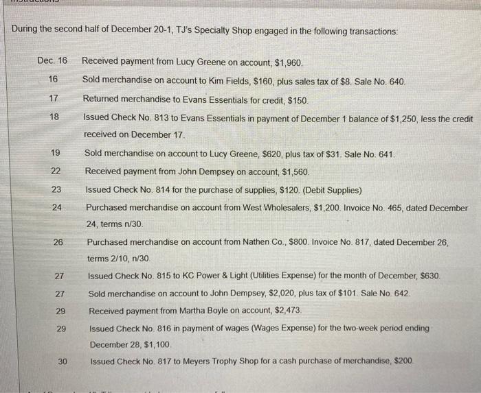 Comprehensive Problem 2 Please be sure to conplete all parts and make