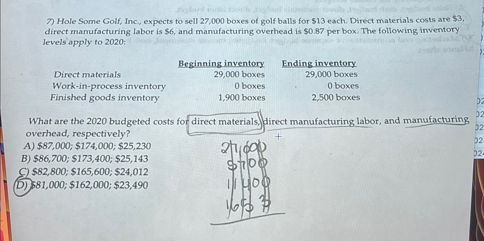  Hole Some Golf, Inc., expects to sell 27,000 boxes of golf