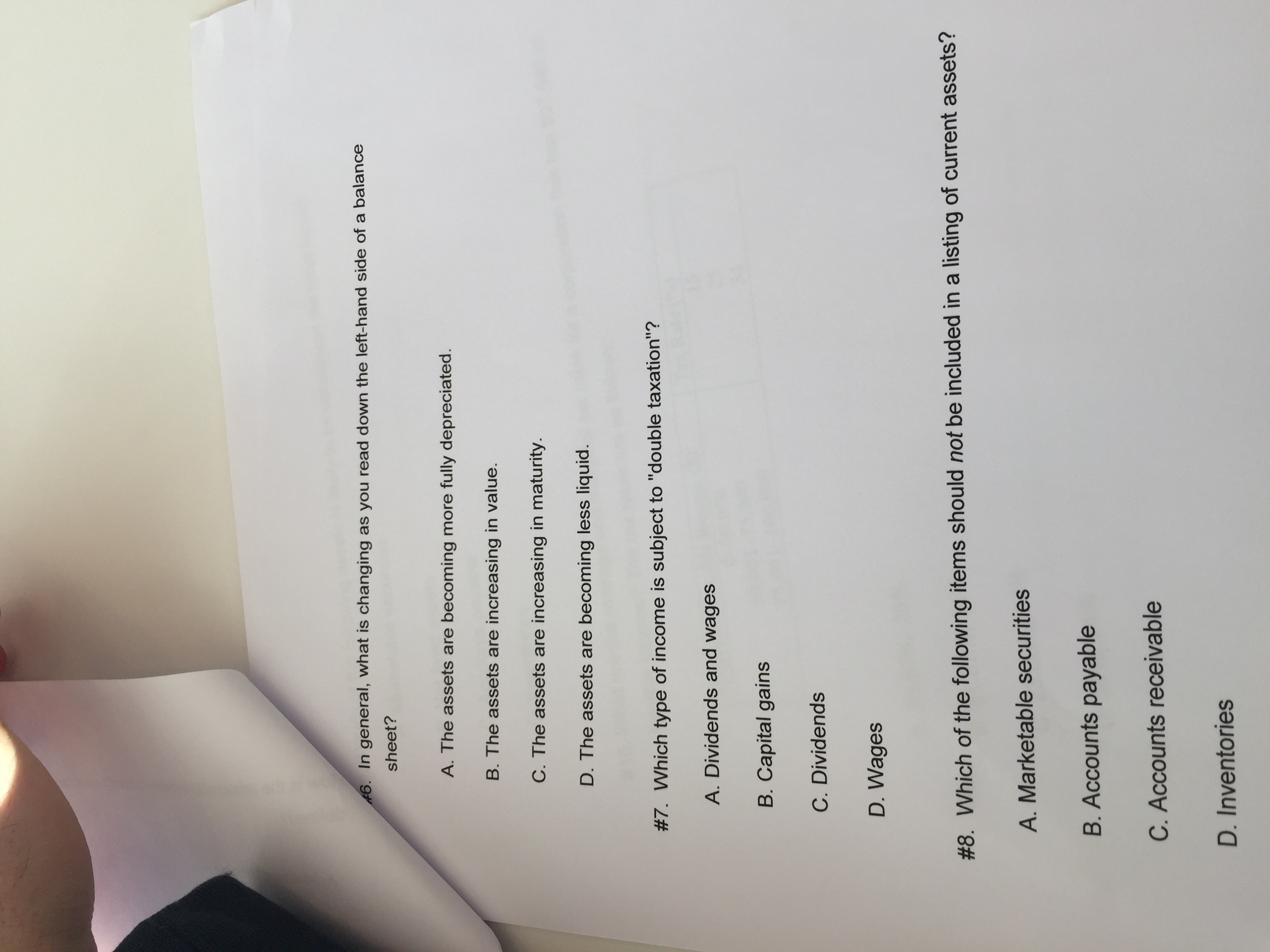  In general, what is changing as you read down the left-hand