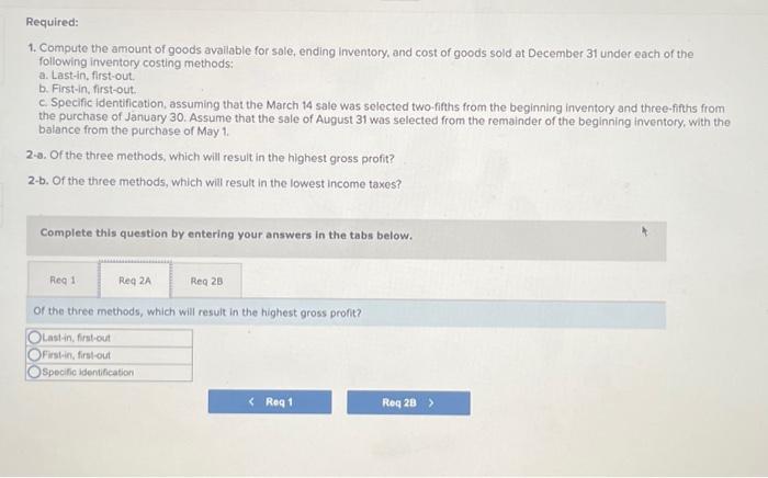 uses a periodic inventory system. Assume its accounting records provided the following