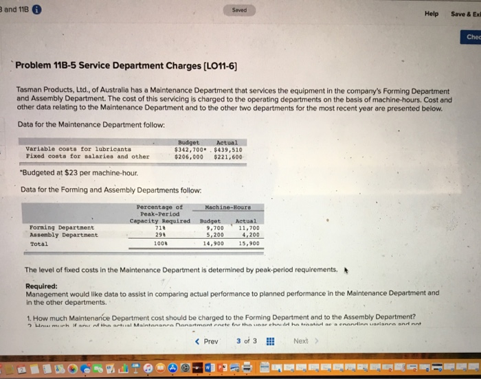  and 118 Saved Help Save & Exi Cheo Problem 11B-5 Service