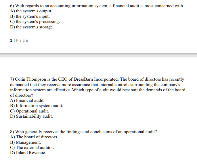 evidence. B) planning and verification of economic events. C) collection of audit