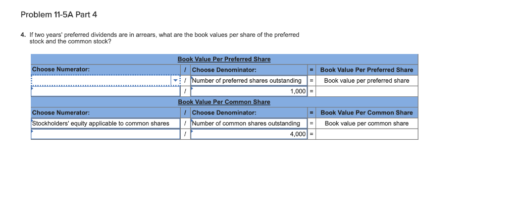 Preferred stock-5% cumulative, $ par value, 1,000 shares authorized, issued, and outstanding