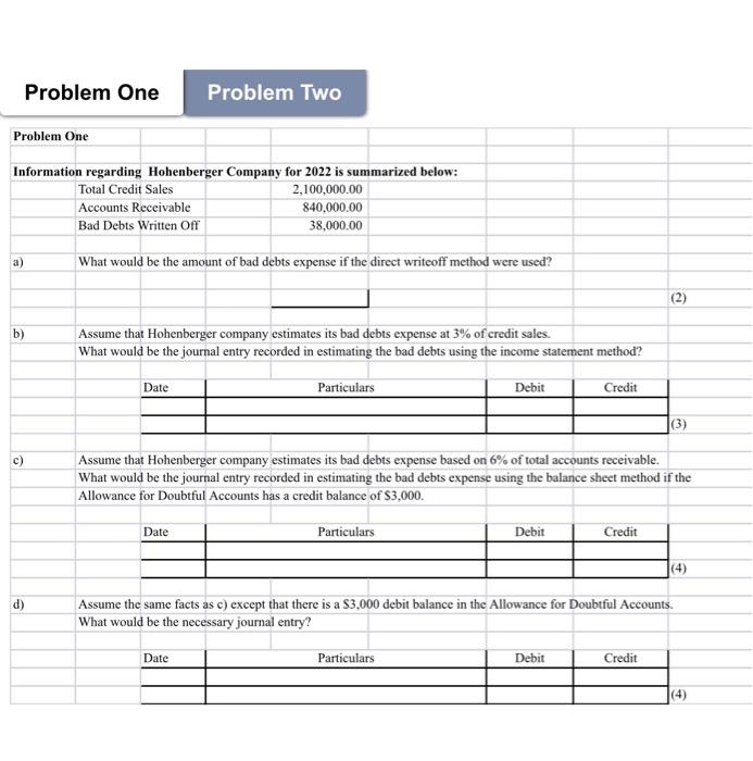 this is kinds confusing plesse help Problem One Problem Two Problem One