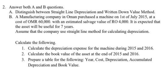  2. Answer both A and B questions. A. Distinguish between Straight