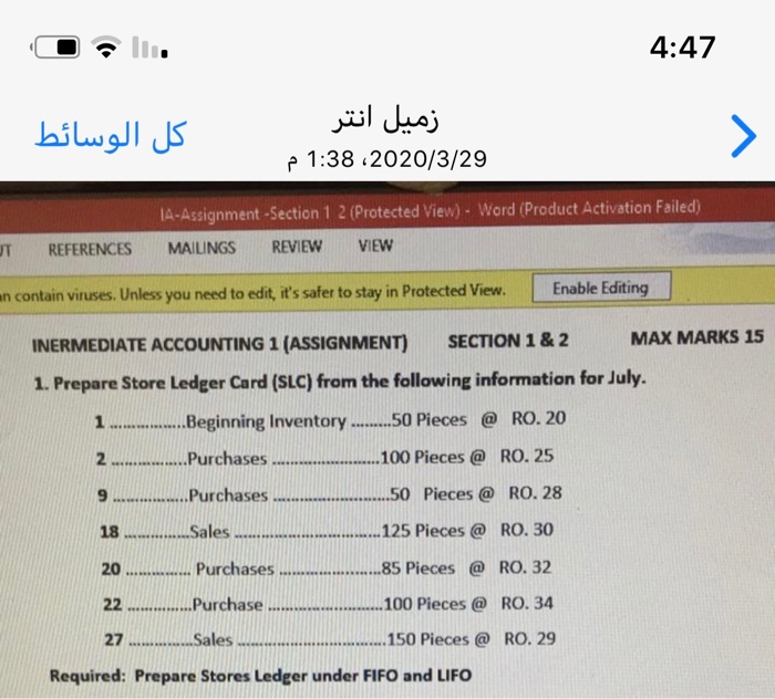  4:47 p 1:38 2020/3/29 IA-Assignment -Section 1 2 (Protected View) -