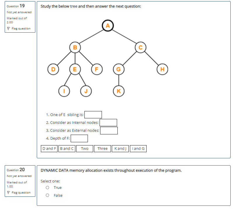 200; int *p = &a, *q = &b; 9 = p; Select