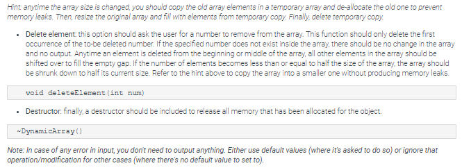 to store a dynamic array of integers and allow manipulations on that