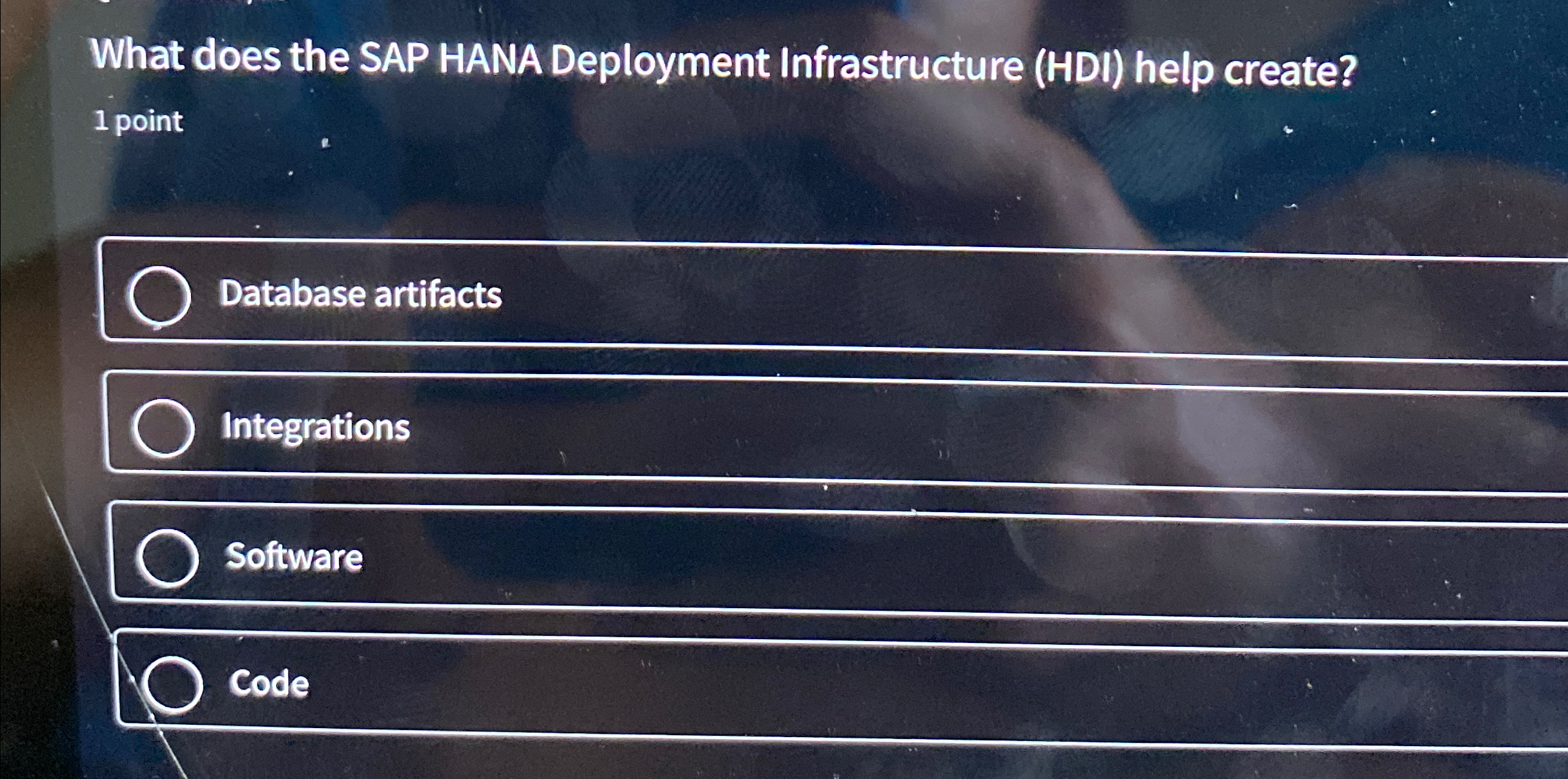  What does the SAP HANA Deployment Infrastructure (HDI) help create? 1