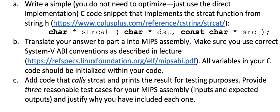  MIPS Programming a. Write a simple (you do not need to