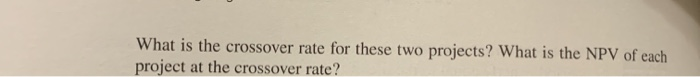 projects available. Year Project R Projects -$45,000 17,000 19,000 21,000 9,000 7,000