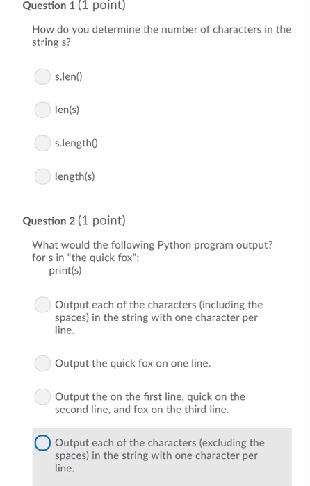  Question 1 (1 point) How do you determine the number of
