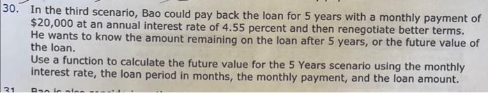 for 5 years with a monthly payment of $20,000 at an annual