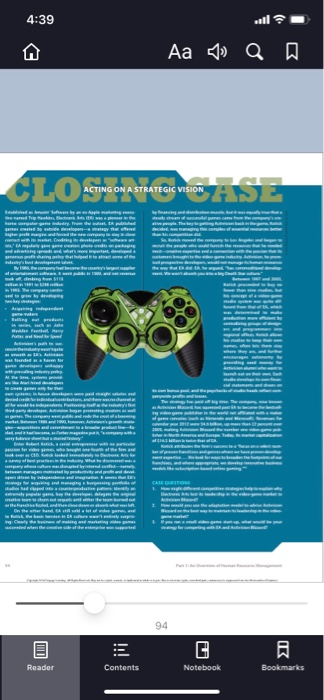  1. How might different competitive strategies help to explain why Electronic