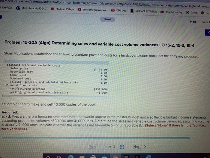  lomheducation.com/ext/map/index.html?_con=con&external_browser=0&launchUd=https%253A%252F%252Flms.mheducation.com%252Fmghmiddlewa..... 2 EXPRESS Mail - tmaddo150... Stadium Village S Welcome to