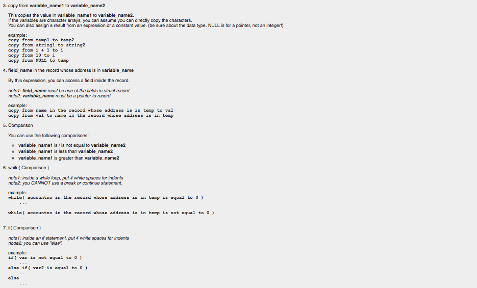 record to a inked ist of records. Assume the following variables are
