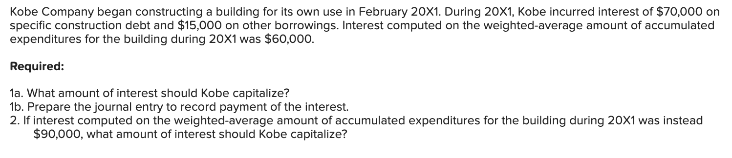 Kobe Company began constructing a building for its own use in