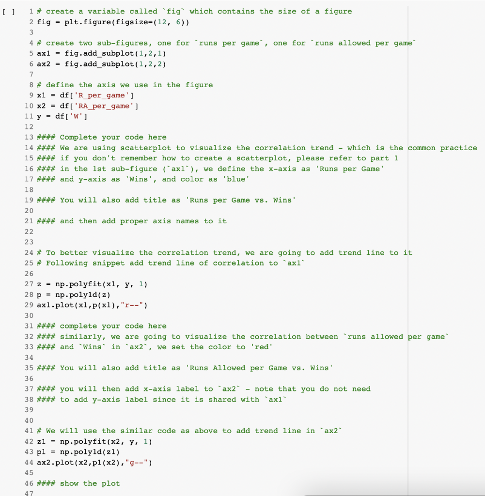  python code for all the commented steps please thank you! Can