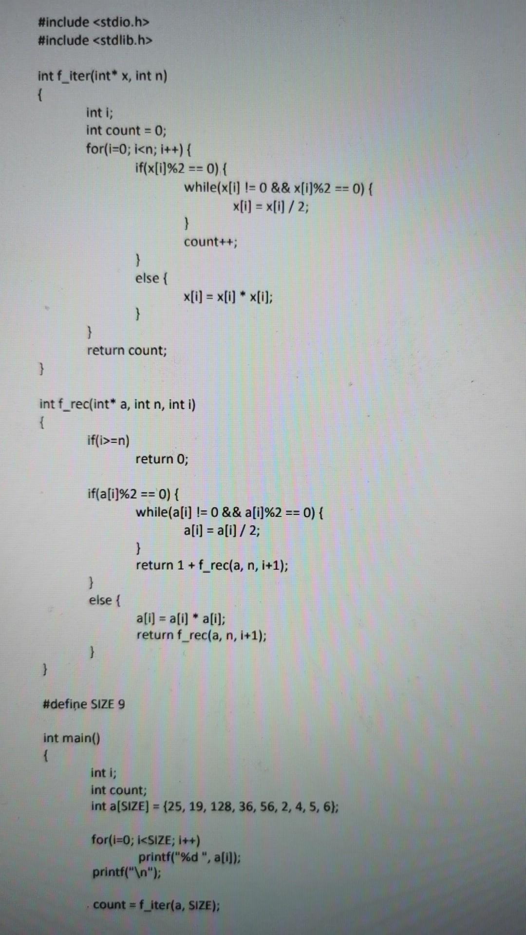  Write a corresponding MIPS assembly program for the C code given