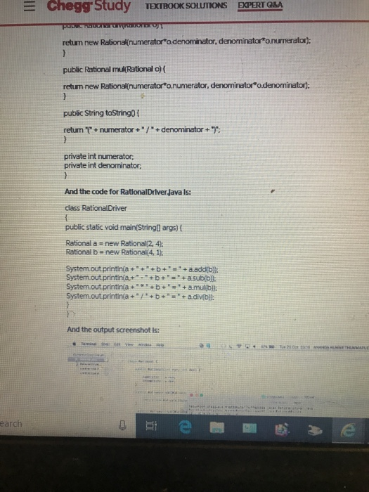 done, except its supposed to have a method for gcd as well