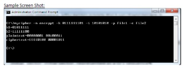 Create a program to encrypt and decrypt binary files using S-DES (Simplified