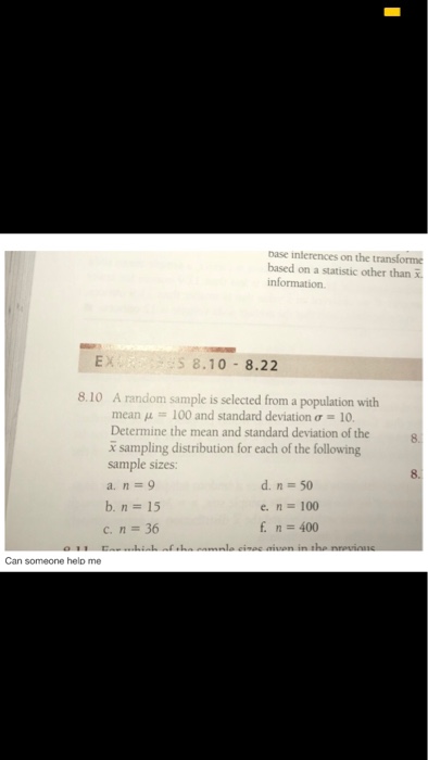  base inlerences on the transforme based on a statistic other than