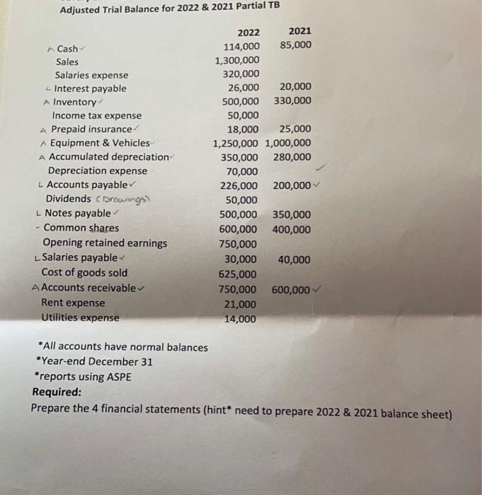 I need to use this to create 2 balance sheets for each