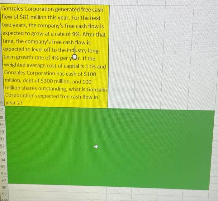 For the next two years, the company's free cash flow is expected