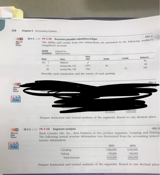  5-4b and 5-5b 258 Chapter 5 Accounting Systems OBJ. 2 O
