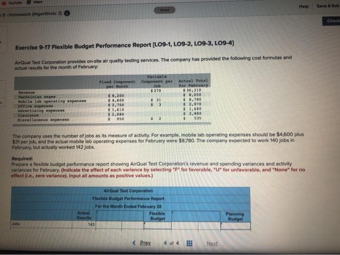  Youtube Maps Help Save & Ex 9 - Homework (Algorithmic 2)