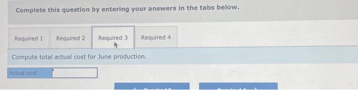 unit, total budgeted and actual costs, and total cost variance LO P2