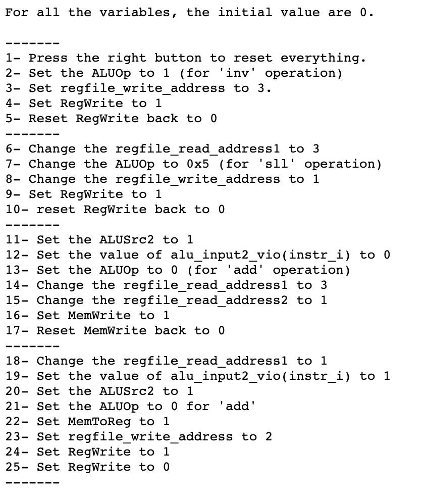 the load operation, an element from the data memory will be read