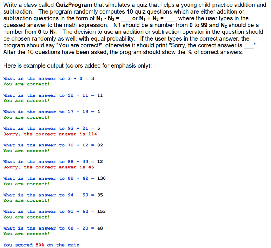 Can I get help with this java question? Write a class called