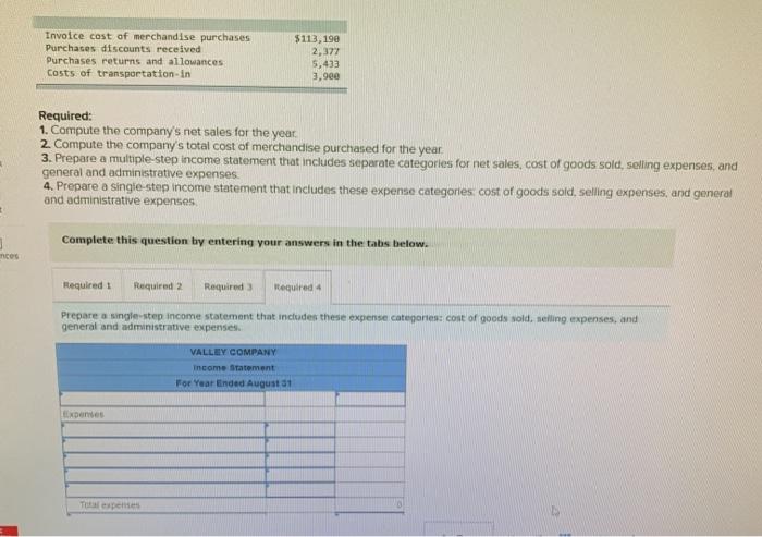 a merchandiser LO P4 Adams Co. reports the following balance sheet accounts
