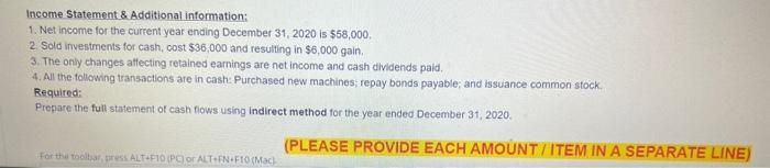 for National Company" are given: Dec. 31. Dec. 31, Assets 2020 2019