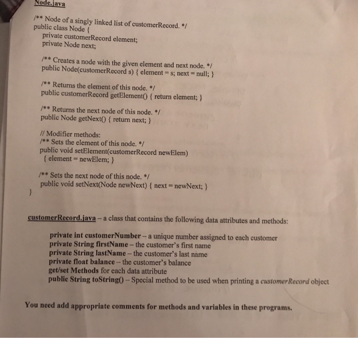 file name Call the gerCustomerListO method with the file name that the