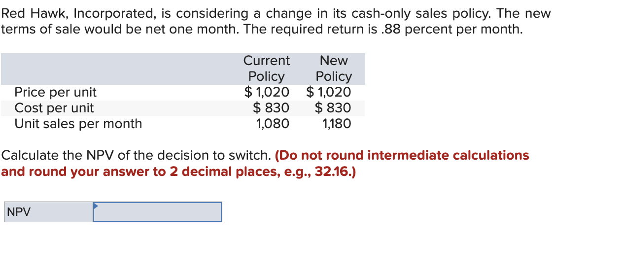  can you explain step by step how NPV is calculated? Red