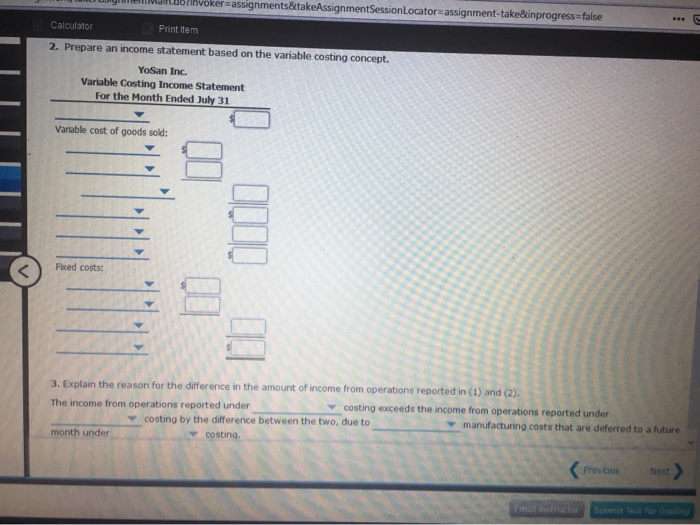 which 8,000 were sold. Operating data for the month are summarized as