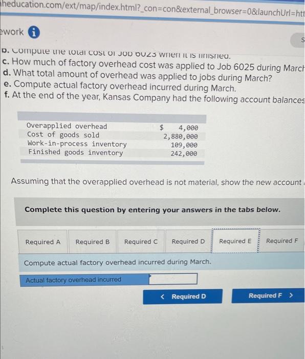 The following information is for March, when Jobs 6023 and 5024 were