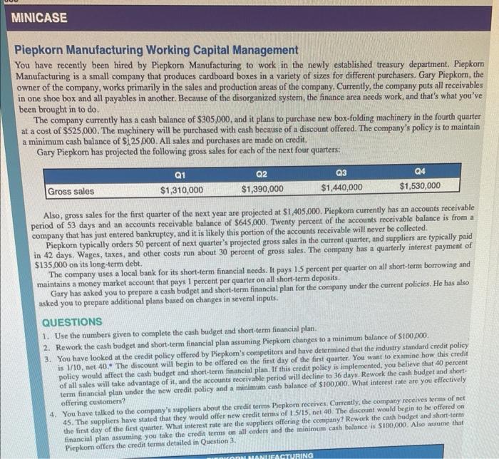 Total credit purchases Credit purchases after discount AR at beginning of Q
