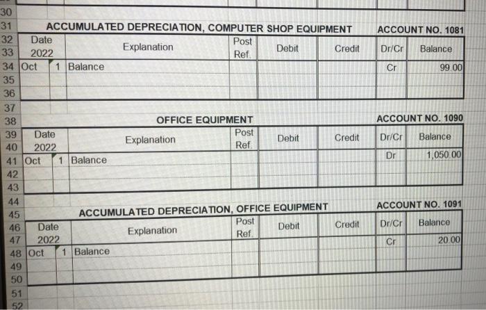 Cr Cost of Goods Sold Dr Sales Cr Account Post Ref Sundry