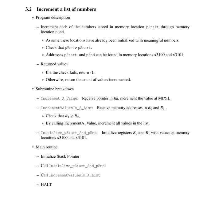 Implement the following code in LC3 architecture. PLEASE MAKE SURE IT WORKS