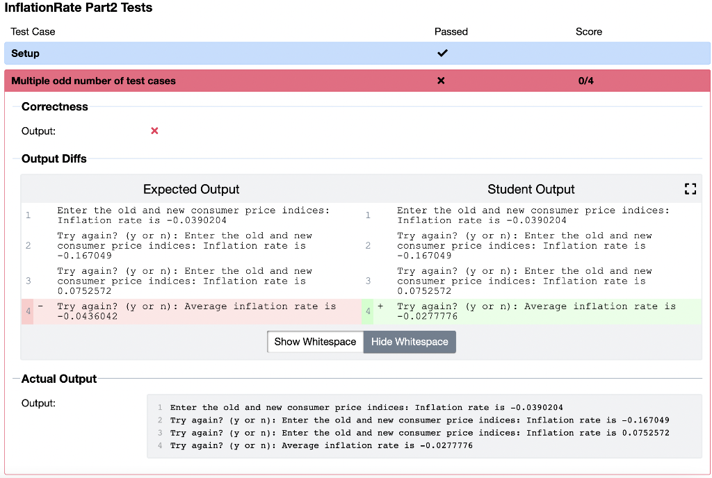 values, but when I submit it to my online grader, it works
