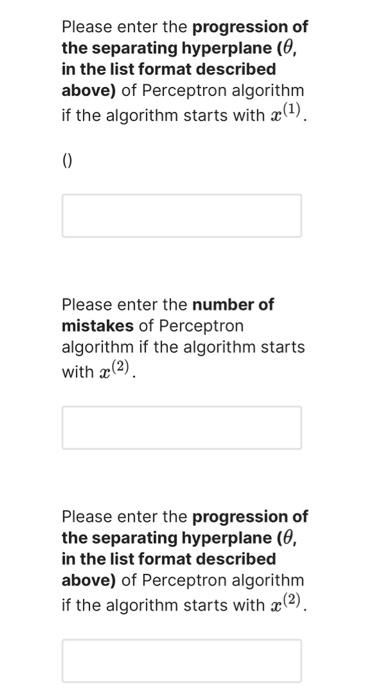 algorithm starts with (0)=0, the first point that the algorithm sees is
