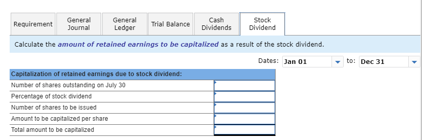 stock's market value was $12 per share 14 Issued the stock dividend