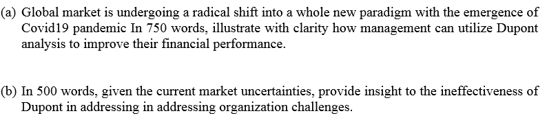  (a) Global market is undergoing a radical shift into a whole